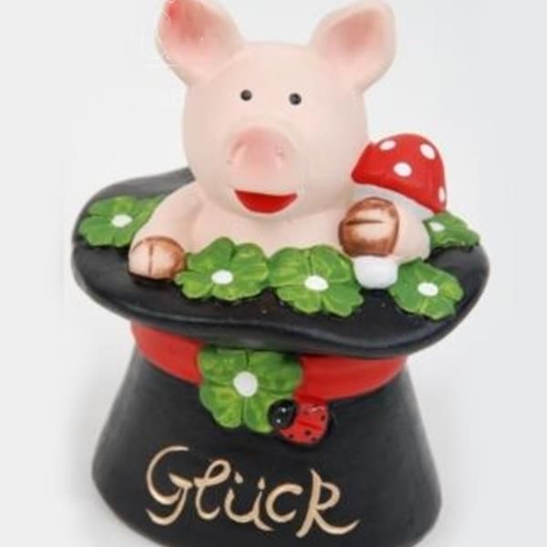 Silvester Glücksbringer, Zylinder Glück, Figuren Schwein