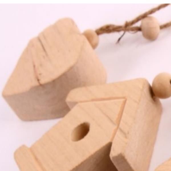Deko Anhänger Holz, 4 Modelle Holzhänger Schnur. 8 Stück