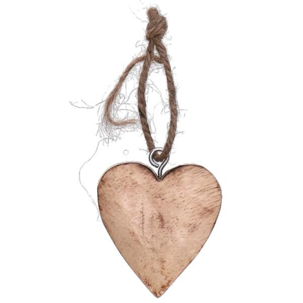 Herzen aus Holz, Hänger Strick. 24 Stück