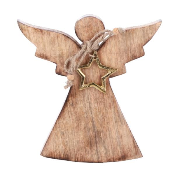 Holz Engel Figuren zum stellen, 6 Stück