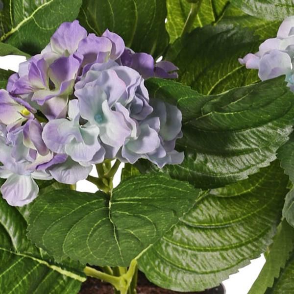 Kunstpflanze Hortensie, blauer Hortensienbusch groß, getopft