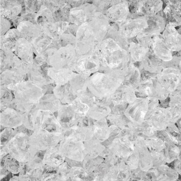 Ice Crushed Kunsteis Eiswürfel Glas klar. 1 kg.