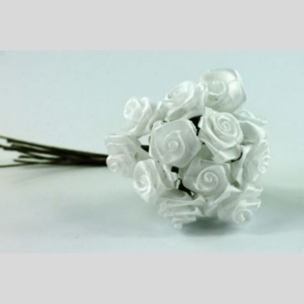 Künstliche Mini Rosen Weiß. 144 Stück