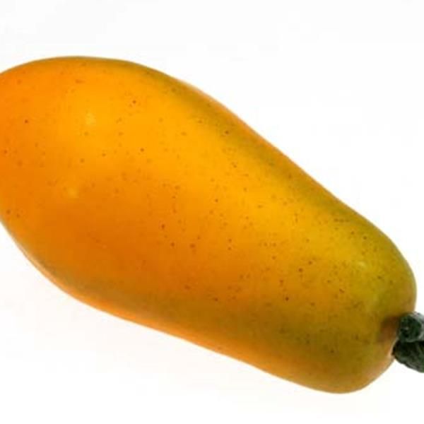 Künstliche Papaya Frucht, naturgetreue Papaya 17cm