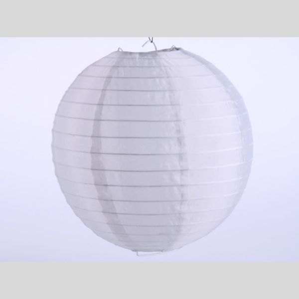 Outdoor Nylon Lampion hellgrau. 15cm