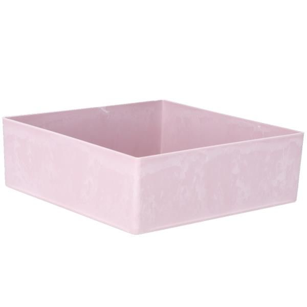 Quadratisches Tablett rosafarben marmoriert