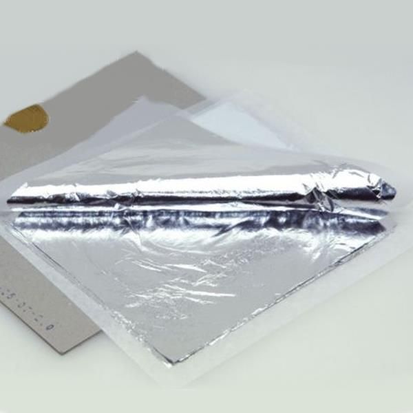Silbernes Schlagmetall kaufen, 100 Blatt Schlagaluminium