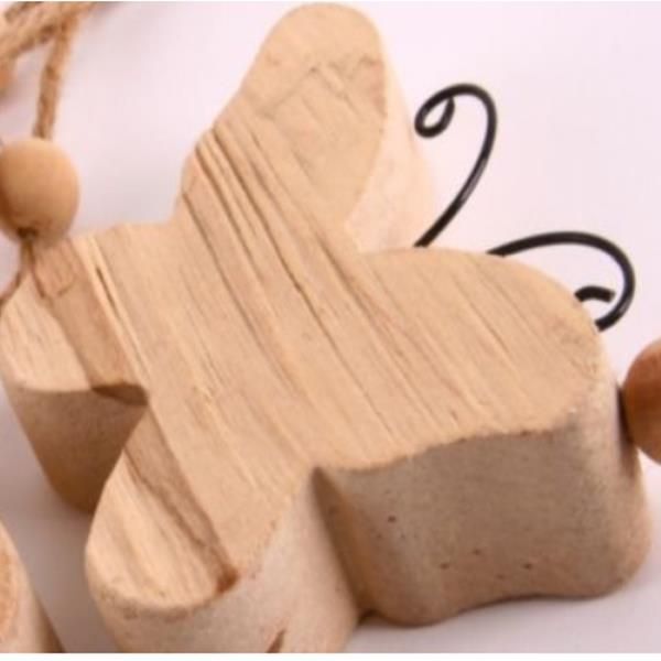 Deko Anhänger Holz, 4 Modelle Holzhänger Schnur. 8 Stück
