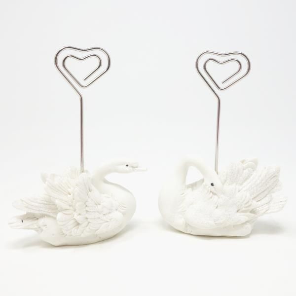 Schwan Figuren Kartenhalter 2 Modelle