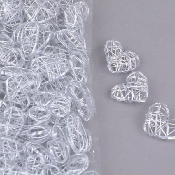 Mini Streuherzen Silber. 60 Stück