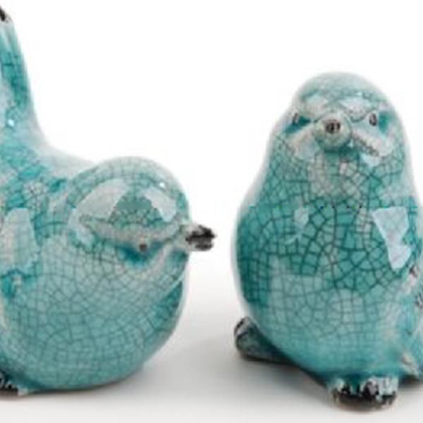 Farbe Aqua Vogel Figuren
