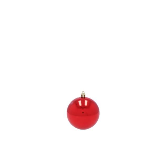 Weihnachtskugeln Kunststoff Rot Glanz. 8 cm, 12 Stück