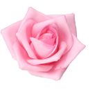 Rosafarbene Kunstrosen mit Drahtstiel