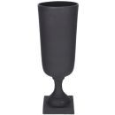 Schwarz matte Pokalvase