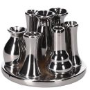 Keramik Blumenvasen x7 in silber