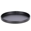 Rundes Metall Tabletts in schwarz