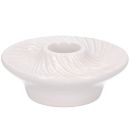 Weisser Rondelle Kerzenhalter