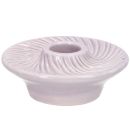 Kerzenhalter Rondelle flieder grau, 2 Stück