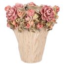 Vase Flowers aus Porzellan glasiert