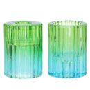 Grün Blaue Kerzenhalter, 6 Stück