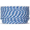 Deko Kordel blau weiß, 4mm, Länge 25 Meter