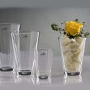 Klare Blumenvasen konisch, Glasvasen 3 Stück