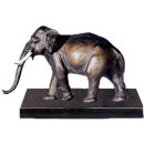 Kleiner Bronze Elefant auf Marmorsockel
