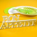 Tischdekoration Guten Appetit, französisch Bon Appetit, weiß