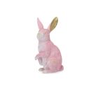 Deko Hase Rosa mit Ohren Gold. 32,7 cm.