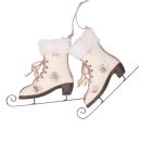 Deko Schlittschuhe Weiß zum hängen. 4 Paare