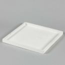 Deko Tablett Quadrat in weiss. 34 cm