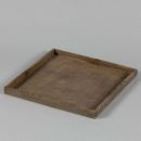 Deko Tablett Quadrat in braun. 34 cm