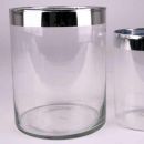 Zylinder Silberrand Glas