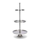 Etagere Metall 3 Teller, Silber.