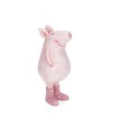 Figur Schwein mit Gummistiefeln. 13 cm.