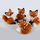 Kleine Fuchs Figuren mit Fell. 4 Modelle, 4 Stück