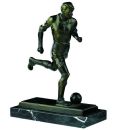 Bronze Figur Fußball auf Marmorsockel