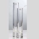 Glas Blumenvasen, Vase Solifleur. 20 cm und 25 cm