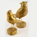 Vogel Figuren goldfarben zum stellen. 6 Stück