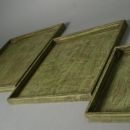Grünes Deko Tablett quadratisch. 34 cm