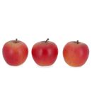 Kunstobst Apfel Rot Natur. 7 cm, 6 Stück