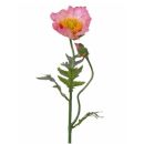 Künstliche Mohnblume, Seidenblume naturgetreu, rosa