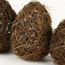 Großes Natur Osterei, Weiden Geflecht, 30 cm
