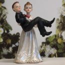 Tortendekoration mit Brautpaar Figur zum Hochzeitstag