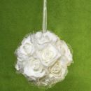 Kleine Rosenkugel mit Perlen, 14cm