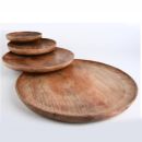 Naturholz Teller, Holzteller. 17,5 cm. 1 Stück