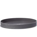 Deko Tablett schwarz anthrazit marmoriert, 27cm